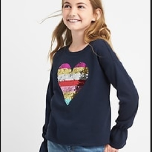 girls flip sequin sweatshirt